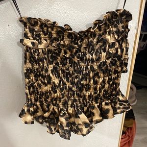 Cheetah tube top